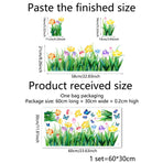 Spring Window Clings Flower Window Stickers Decorations for Glass Windows, Easter Tulip Butterfly Flower Window Decals