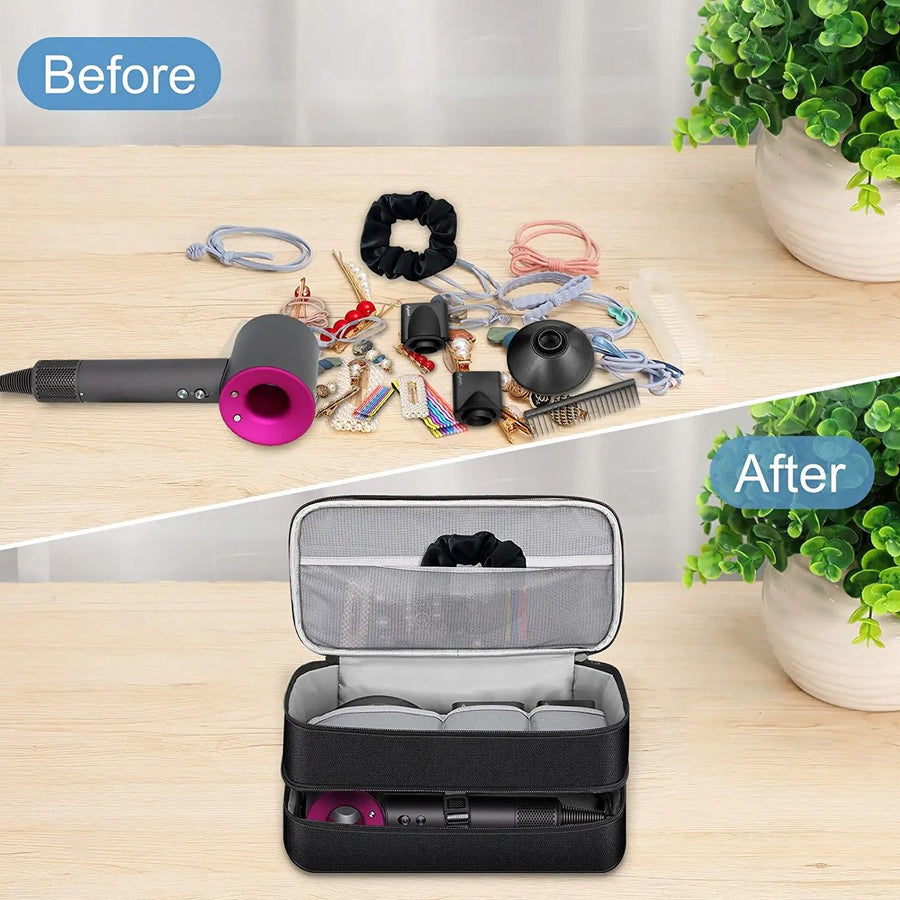 Double-Layer Carrying Case for, Travel Case for Portable Storage Case for  Styler and Attachments（black）