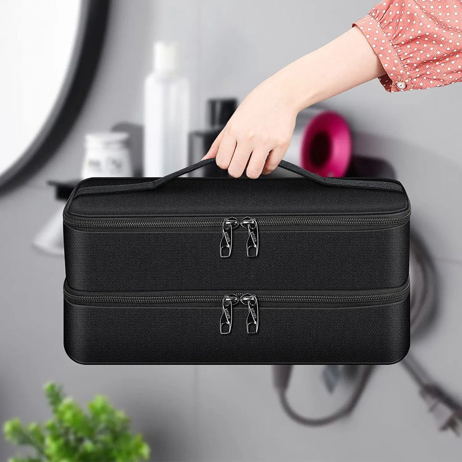 Double-Layer Carrying Case for, Travel Case for Portable Storage Case for  Styler and Attachments（black）