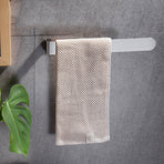 Bathroom Holders silvery  Towel Hanger, Towel Bar, Towel Ring Bathroom Organizer (Color : 37cm with Hook 2)