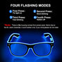 LED Light up Glasses 2 Pack Glow in the Dark for Rave Party, Nightclub atmosphere supplies (Blue + Green)