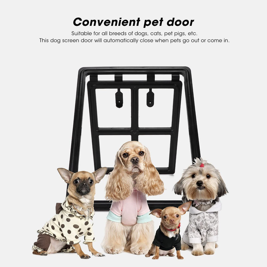 Pet Door, Dog Doors for Dogs and Cats, Entry and Exit Dog Screen Door for Small and Medium Sized Cats Dogs(L)