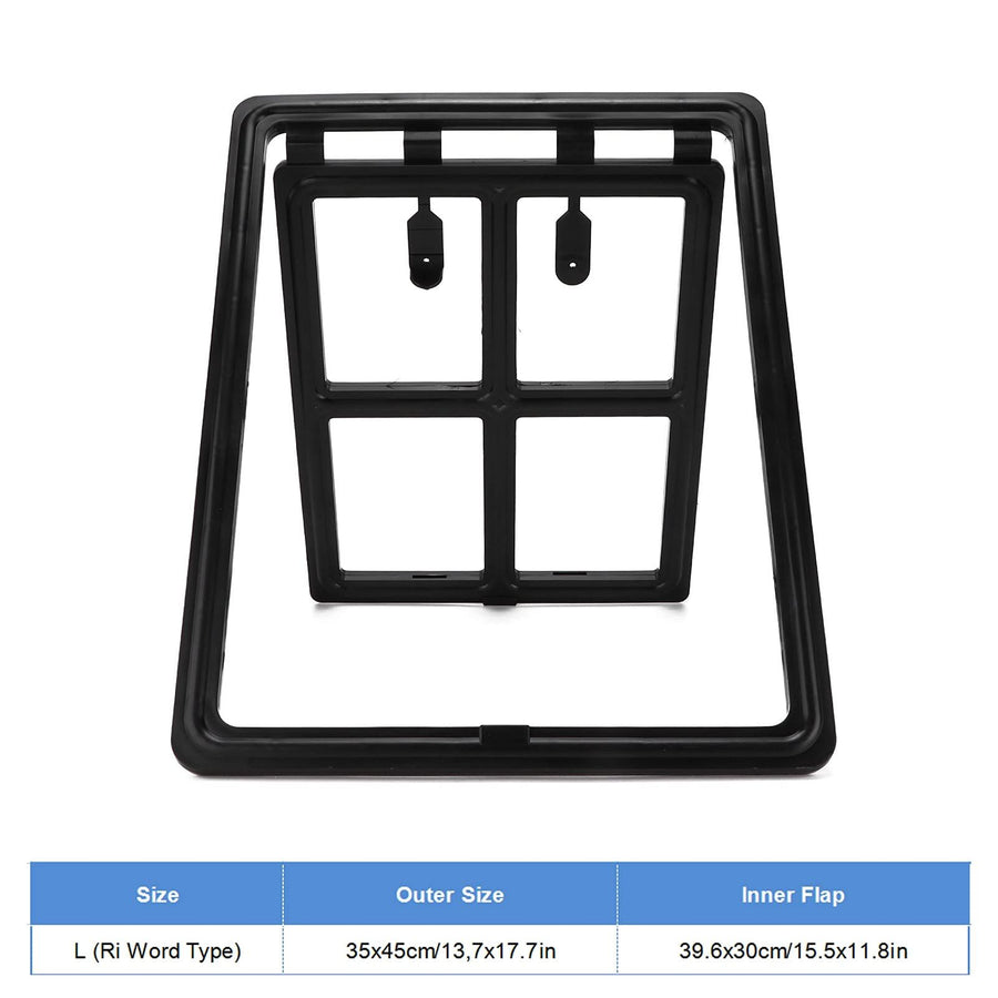 Pet Door, Dog Doors for Dogs and Cats, Entry and Exit Dog Screen Door for Small and Medium Sized Cats Dogs(L)