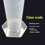 2PCS Plastic Graduated Cylinder, 250ml - Scientific Measuring Cylinder with Extra Stable Base - Polypropylene Plastic