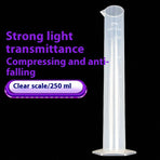 2PCS Plastic Graduated Cylinder, 250ml - Scientific Measuring Cylinder with Extra Stable Base - Polypropylene Plastic