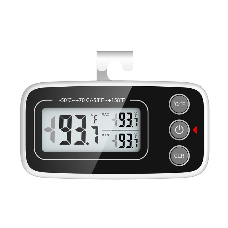 Refrigerator Thermometer Digital Fridge Freeze Room Thermometer Waterproof Large LCD Display Max/Min Record Function