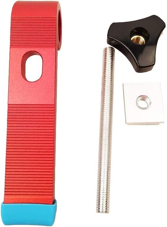 2 Pack T-Track Hold Down Clamps Kit，Woodworking tools Easy to install Adjustable Chute Aluminum Alloy Clamp Tool