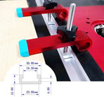2 Pack T-Track Hold Down Clamps Kit，Woodworking tools Easy to install Adjustable Chute Aluminum Alloy Clamp Tool