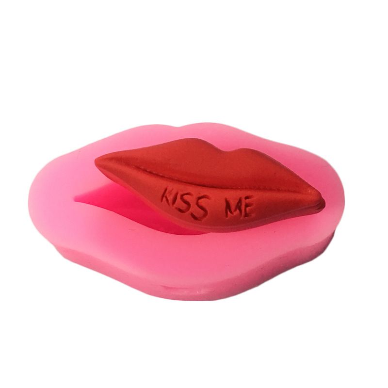 Red Lip Shape Sugar Cake Mold Fondant Cake Food Grade Silicone Mould Baking Tool Sugar Mold Chocolate Fondant Mold Chocolate