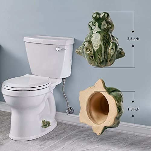 Frog Toilet Floor Bolt Caps, Ceramic Frog Toilet Bolt Caps Cute Bathroom Decor, Fun Animals Themed Gadgets for The Toilet Easy