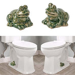 Frog Toilet Floor Bolt Caps, Ceramic Frog Toilet Bolt Caps Cute Bathroom Decor, Fun Animals Themed Gadgets for The Toilet Easy