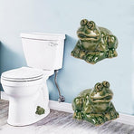 Frog Toilet Floor Bolt Caps, Ceramic Frog Toilet Bolt Caps Cute Bathroom Decor, Fun Animals Themed Gadgets for The Toilet Easy