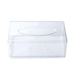 Acrylic Tissue Box, Rectangular Facial Tissue Dispenser Napkin Box Holders Clear Dry Sheet Holder for Bathroom, Countertop, Office