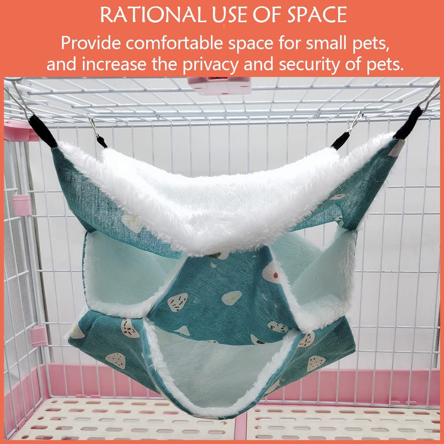 Triple-Layer Sugar Glider Hammock, Small Pet Cage Hammock, Bedding Small Animals Bed for Parrot Rat Sleeping