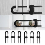 6PCS Cabinet Locks for Babies, Adjustable U-Shaped Child Safety Locks,  for Drawers for Cabinets, Closet with Secure Lock Buttons