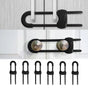 6PCS Cabinet Locks for Babies, Adjustable U-Shaped Child Safety Locks,  for Drawers for Cabinets, Closet with Secure Lock Buttons