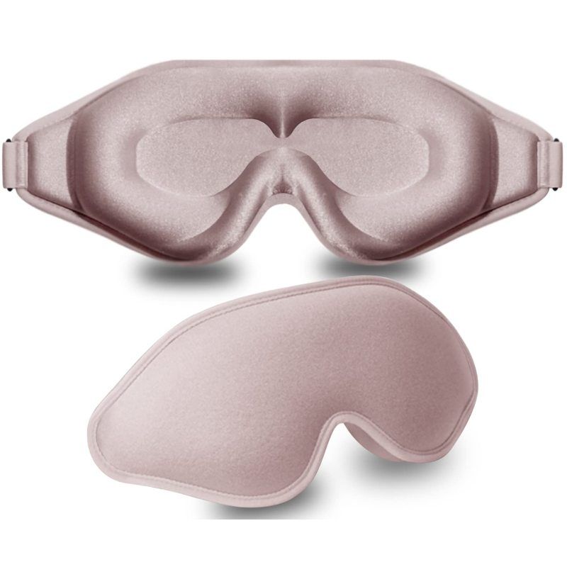 Sleep Mask, 3D Deep Contoured Eye Covers for Sleeping, 99% Block Out Light Eye Mask, with Adjustable Strap for Sleeping, (Pink)