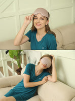 Sleep Mask, 3D Deep Contoured Eye Covers for Sleeping, 99% Block Out Light Eye Mask, with Adjustable Strap for Sleeping, (Pink)