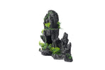 Large Fish Tank Decorations - Mountain View Aquarium Ornament with Tree House Cave Bridge,Shuangfeng