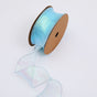 Light Sky Blue Wired Chiffon Ribbon Sheer Ribbons for Crafts Floral Bouquets Wedding Car Party Decorations Valentine's Day