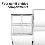5 Slots Clear Toothpaste Organizer Removable Compartment Bathroom Accessories Storage Toothbrush Stand for Countertop(2 pcs)