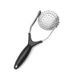 Stainless Steel Potato Masher - Heavy Duty with Garlic Press, Cooking and Kitchen Gadget - Convenient for Making Mashed Potatoes