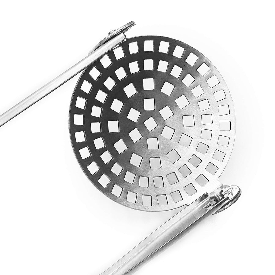 Stainless Steel Potato Masher - Heavy Duty with Garlic Press, Cooking and Kitchen Gadget - Convenient for Making Mashed Potatoes