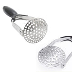 Stainless Steel Potato Masher - Heavy Duty with Garlic Press, Cooking and Kitchen Gadget - Convenient for Making Mashed Potatoes