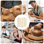 10-Piece Clay Sculpting Tools Double Ended Ceramic Wooden Clay Modeling Sculpture Tools Polymer Modeling Clay Tools