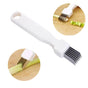 Scallion Cutter Shred Knife Vegetable Cutter Stainless Steel Blade Slice Cutlery Sharp Easy Quick Kitchen  (Two Pack (White Color))