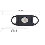 Cigar Cutter, Stainless Steel Guillotine Double Cut Blade Cigar Clippers in Black, Sharp and Easy to Cut, Gift for Men (2Pack)