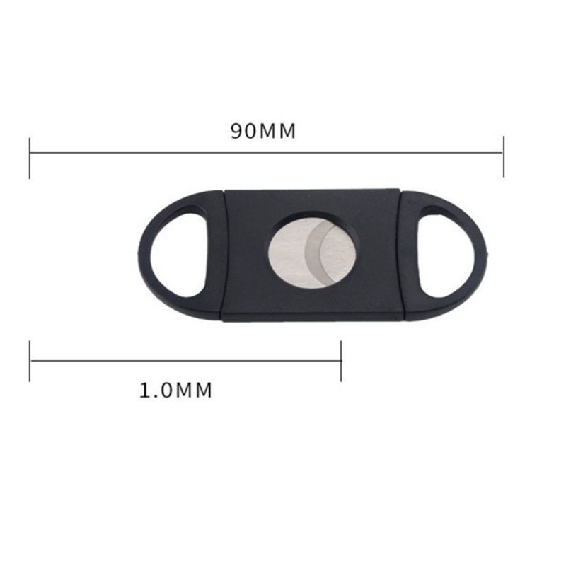 Cigar Cutter, Stainless Steel Guillotine Double Cut Blade Cigar Clippers in Black, Sharp and Easy to Cut, Gift for Men (2Pack)