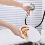 Kitchen Sink Pull Down Faucet Head Replacement 2-Functions Pull Out Sprayer Head Brushed Nickel Two stage water outlet