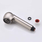 Kitchen Sink Pull Down Faucet Head Replacement 2-Functions Pull Out Sprayer Head Brushed Nickel Two stage water outlet