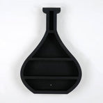 Newest Wall Mounted Floating Shelves Wooden Vase Crystal Wall Shelf Black Creative Crystal Holder Essential Oil Display