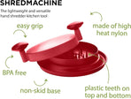 ShredMachine, Red -The Quick, Easy to Use Alternative to Bear Claws Meat Shredder for Pulled Pork, Beef, Chicken, & More