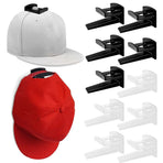 Baseball Cap Hat Rack - 10PCS - Wall Door Hanger Holder Storage Organize 10 PCS Hooks Adhesive（black and white）