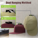 Baseball Cap Hat Rack - 10PCS - Wall Door Hanger Holder Storage Organize 10 PCS Hooks Adhesive（black and white）