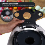 Storage Rack Holder Space for Up to 2 Accessories Suitable for Accessories Kitchen Tool (Black and white)