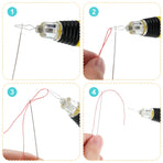 Threader Sewing Tools Lighted Plastic Wire Loop DIY Needle Threader Hand Machine Sewing Tool for Sewing Crafting (2 Pieces)