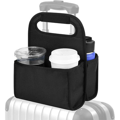 Luggage Travel Cup Holder,Universal Suitcase Cup Holder, Free Hands Suitcase Drinks Beverage Holder, Luggage Cup