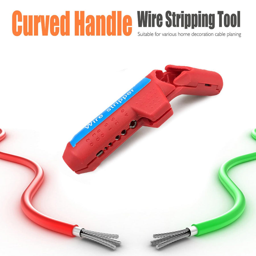 Curved Handle Wire Stripper Multi Functional Cable Stripping Tool with Precise Stripping for Electrician Electrical Cable Cutting