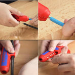 Curved Handle Wire Stripper Multi Functional Cable Stripping Tool with Precise Stripping for Electrician Electrical Cable Cutting