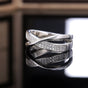 Shiny Interleaved Surround Cubic Zirconia Rings Diamond Rings for Women Jewelry Findings Earring Backs Findings (6)
