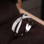 Shiny Interleaved Surround Cubic Zirconia Rings Diamond Rings for Women Jewelry Findings Earring Backs Findings (6)