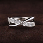 Shiny Interleaved Surround Cubic Zirconia Rings Diamond Rings for Women Jewelry Findings Earring Backs Findings (6)