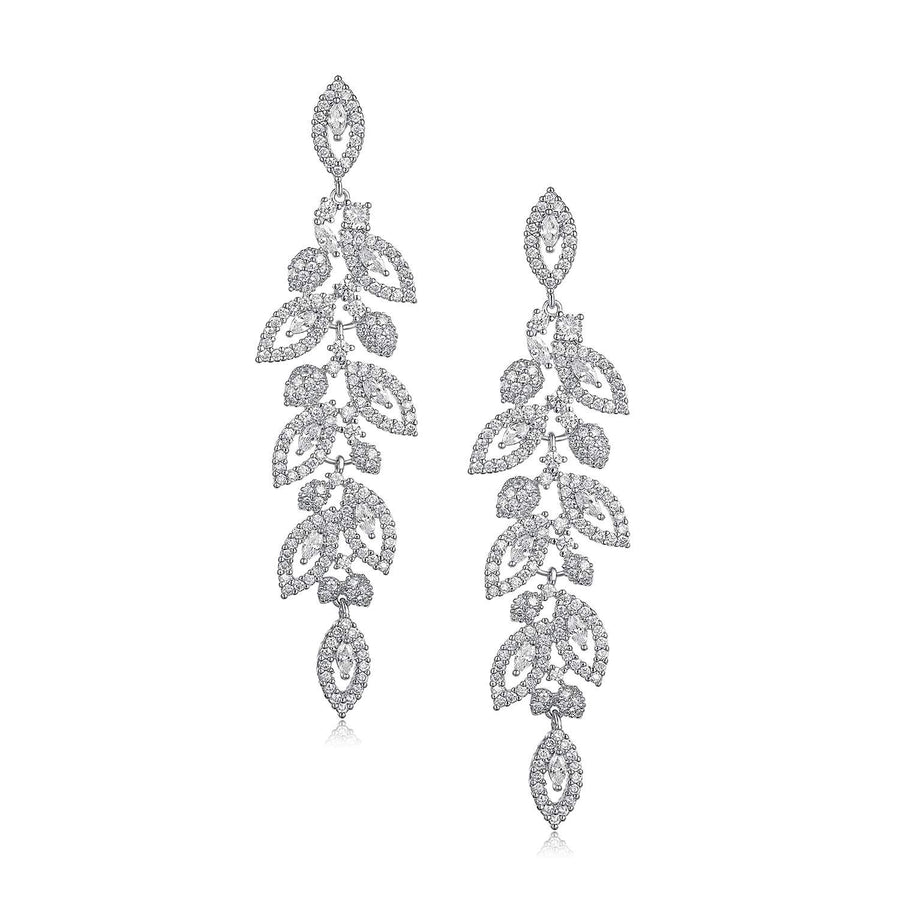 Wedding Bridal Chandelier Earrings, Crystal Rhinestone Drop Dangle Earrings  Zirconia Rhinestonefor Women Brides