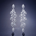 Wedding Bridal Chandelier Earrings, Crystal Rhinestone Drop Dangle Earrings  Zirconia Rhinestonefor Women Brides