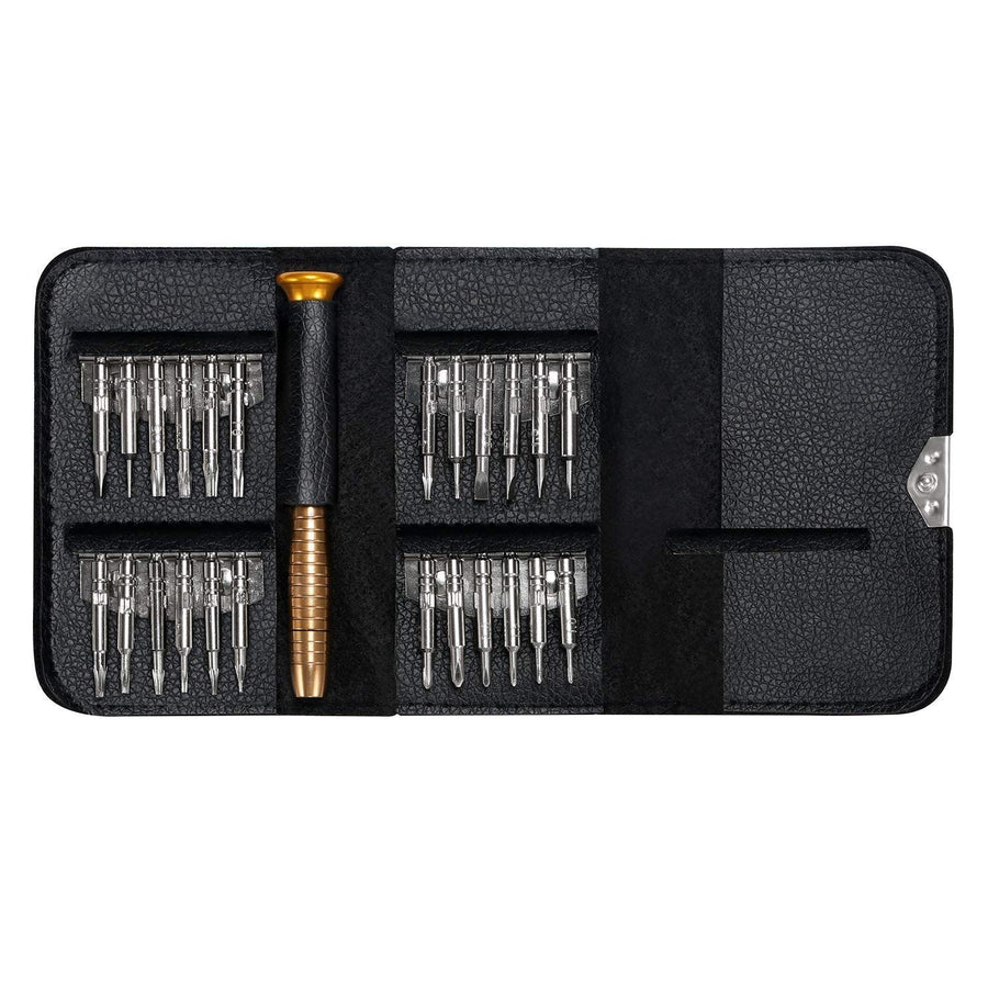 Screwdriver Set Magnetic, 25 in 1 Small Screwdriver Set with Phillips Head & Flathead, Mini Pocket Screwdriver kit for Repair