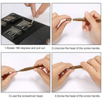 Screwdriver Set Magnetic, 25 in 1 Small Screwdriver Set with Phillips Head & Flathead, Mini Pocket Screwdriver kit for Repair